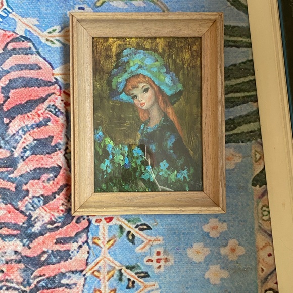 1960s MCM Print of a Girl - Picture 3 of 9